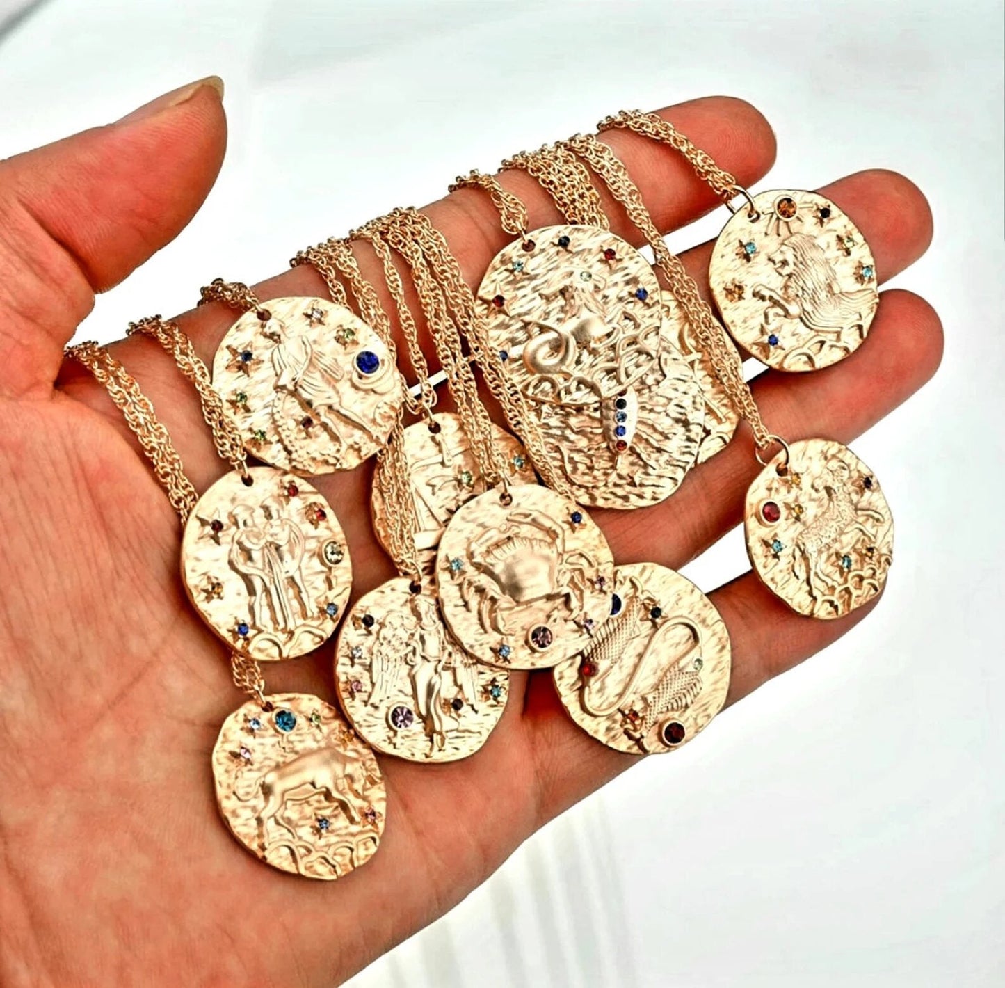 Golden Constellation Pendant – Zodiac Signs