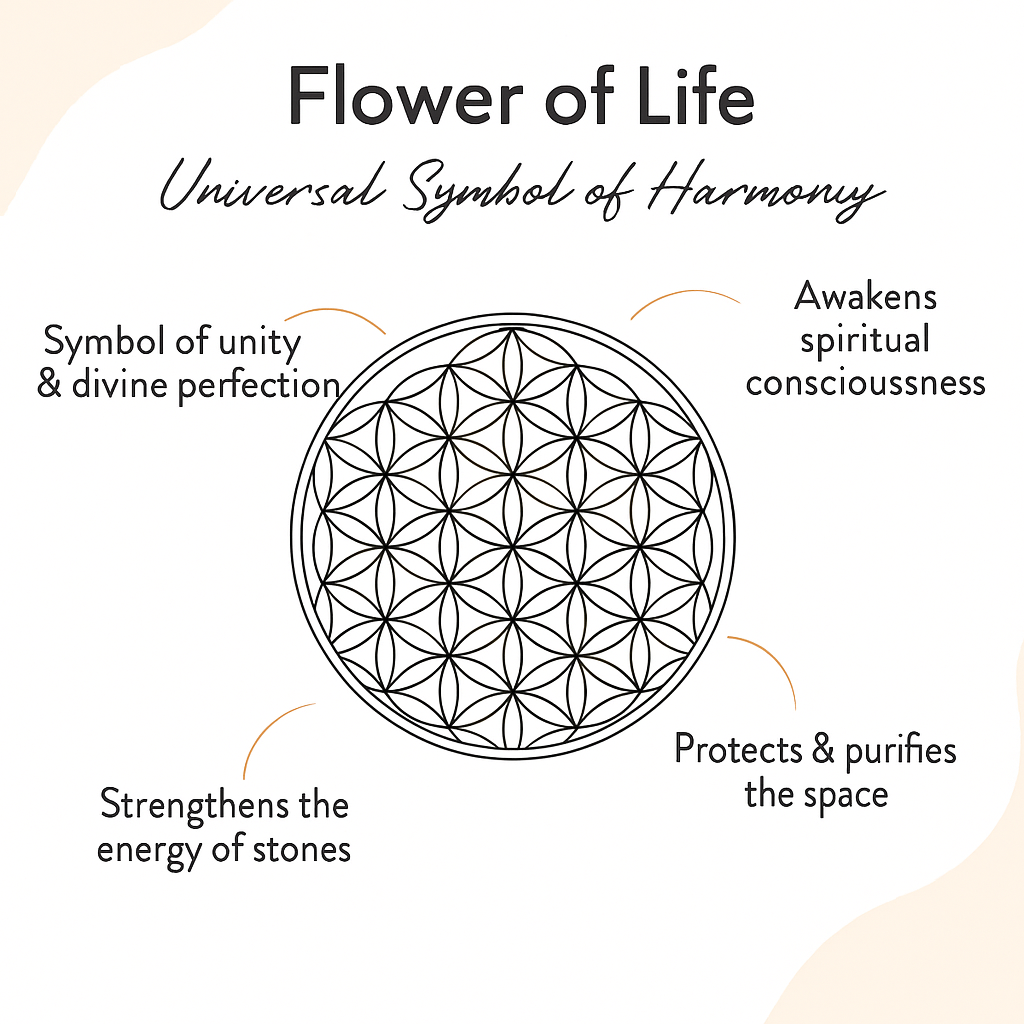 Harmonizing Flower of Life in Natural Wood