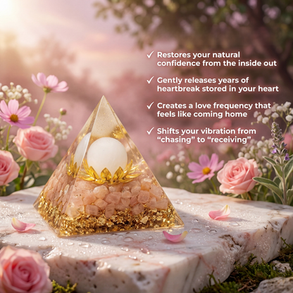 Orgonite Pyramid Rose Quartz Eternal Love