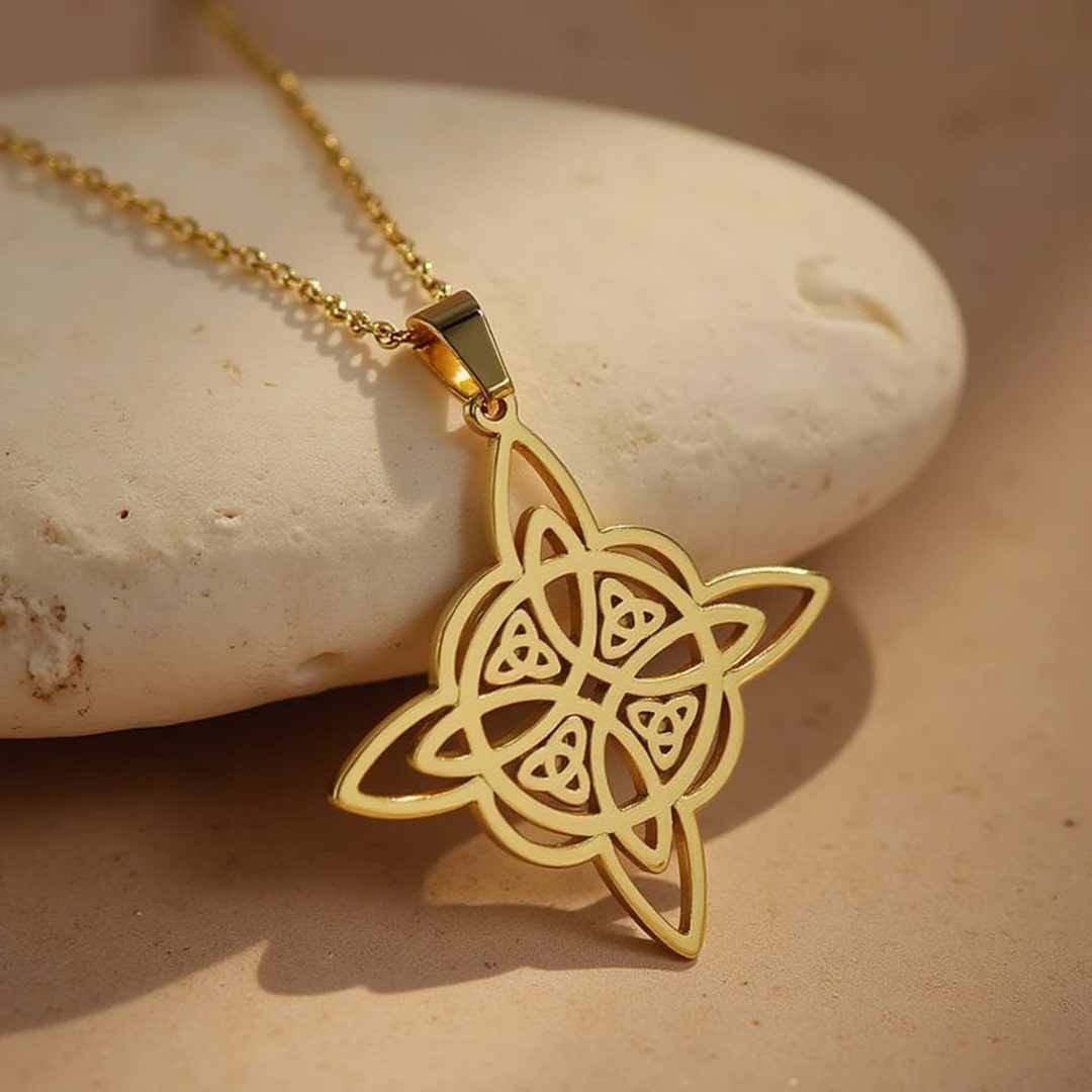 Pendentif "Protection Éternelle" en Nœud de Sorcière - Or - L'Arbre des Chakras