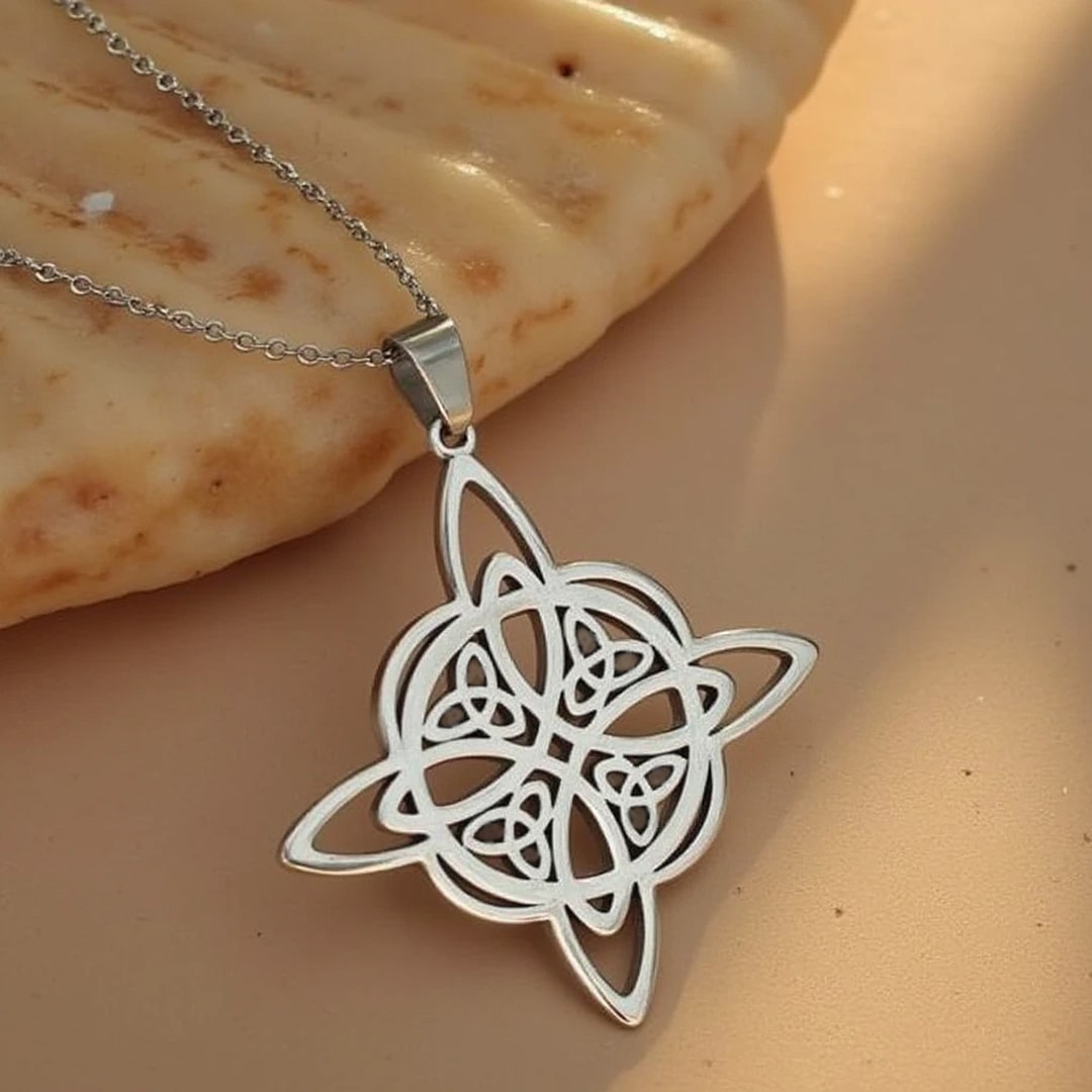 Pendentif "Protection Éternelle" en Nœud de Sorcière - Argent - L'Arbre des Chakras