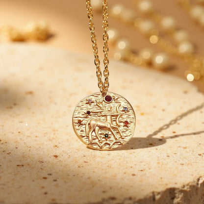 Pendentif Constellation Dorée - Signes du Zodiaque - Sagittaire - L'Arbre des Chakras