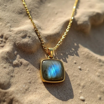“Shield of Light” Pendant in Labradorite
