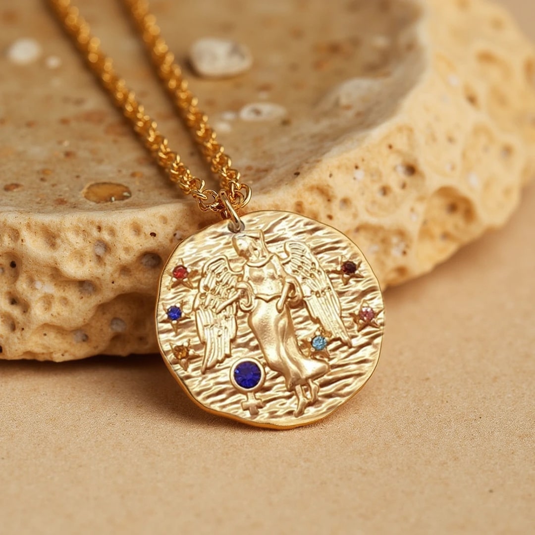 Pendentif Constellation Dorée - Signes du Zodiaque - Vierge - L'Arbre des Chakras