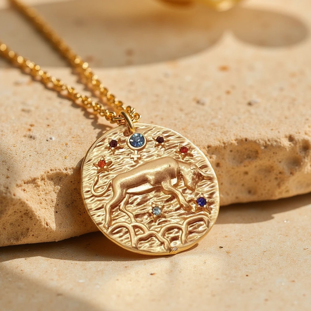 Pendentif Constellation Dorée - Signes du Zodiaque - Taureau - L'Arbre des Chakras