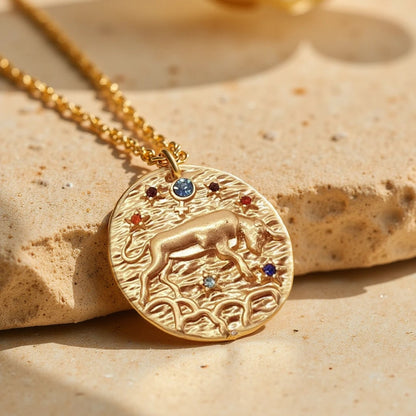 Pendentif Constellation Dorée - Signes du Zodiaque - Taureau - L'Arbre des Chakras