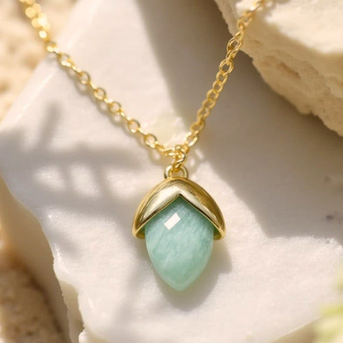 “Tear of Serenity” Pendant in Amazonite
