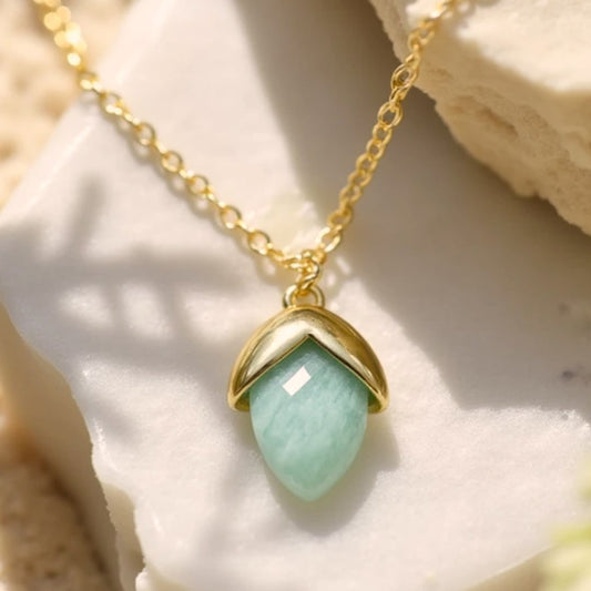 “Tear of Serenity” Pendant in Amazonite
