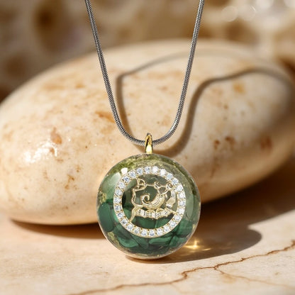 Pendentif Orgonite "Signe Astrologique" en Pierre Naturelle - Verseau - L'Arbre des Chakras