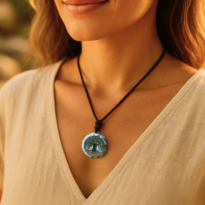 Orgonite Pendant “Anahata” in Turquoise