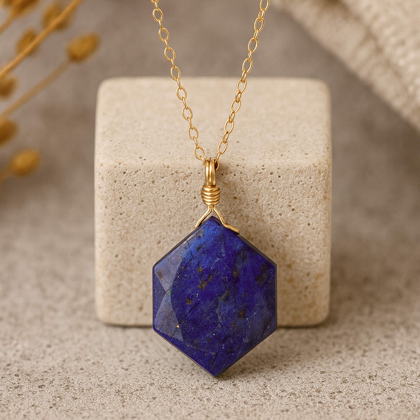 Pendentif "Étoile Gardienne" en Lapis Lazuli ou Labradorite - Lapis Lazuli - L'Arbre des Chakras