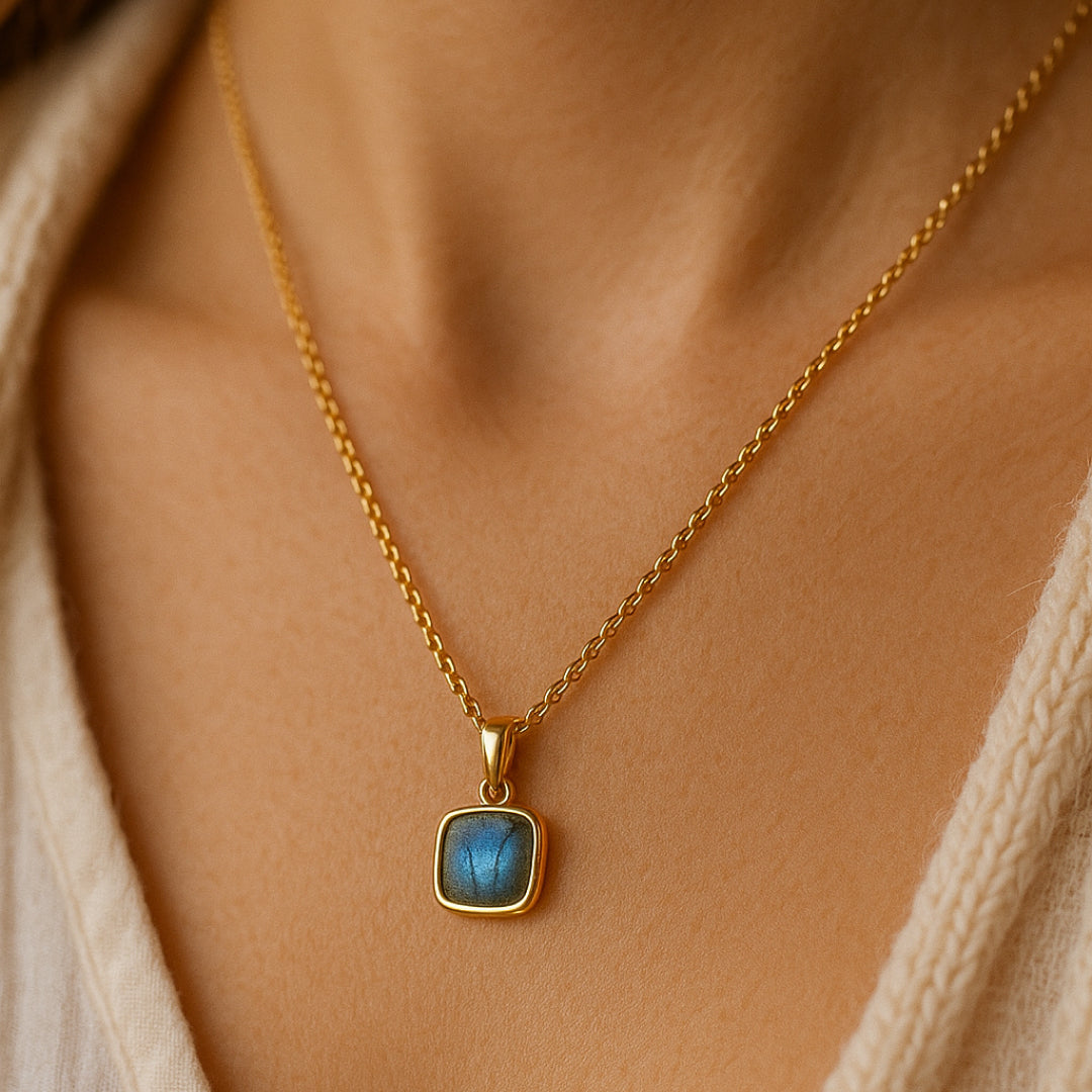 “Shield of Light” Pendant in Labradorite