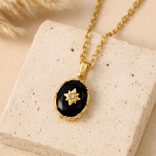 “Nocturnal Mystery” Pendant in Black Agate