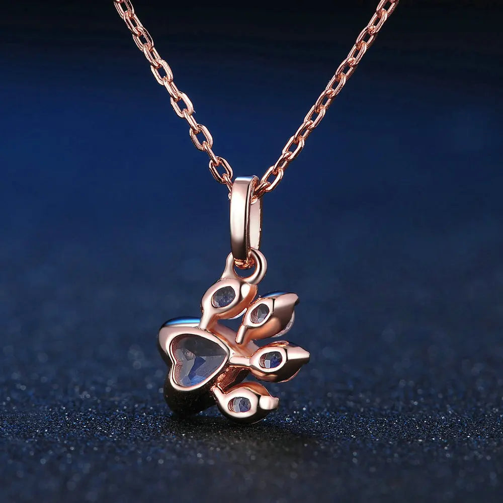 “Paw of Love” Pendant in Rose Quartz