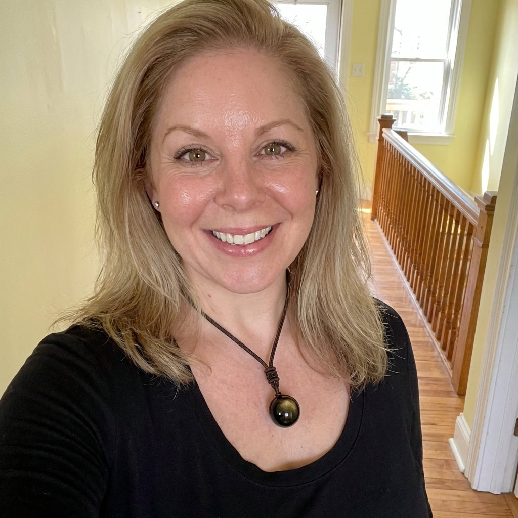 “Keiko” Golden Obsidian Pendant