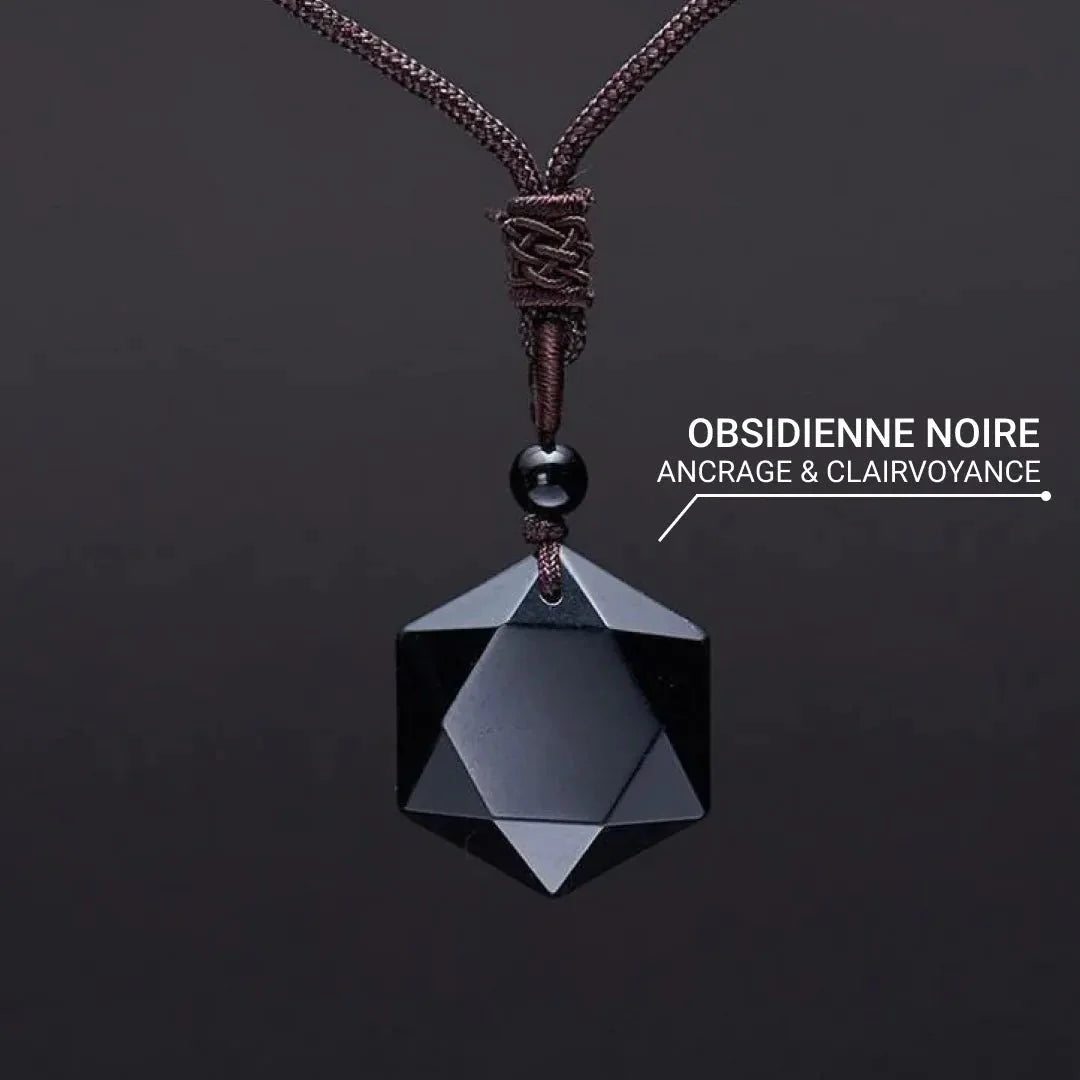 “Star” Pendant in Black Obsidian
