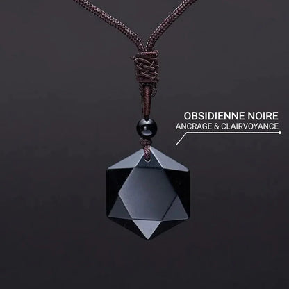 “Star” Pendant in Black Obsidian