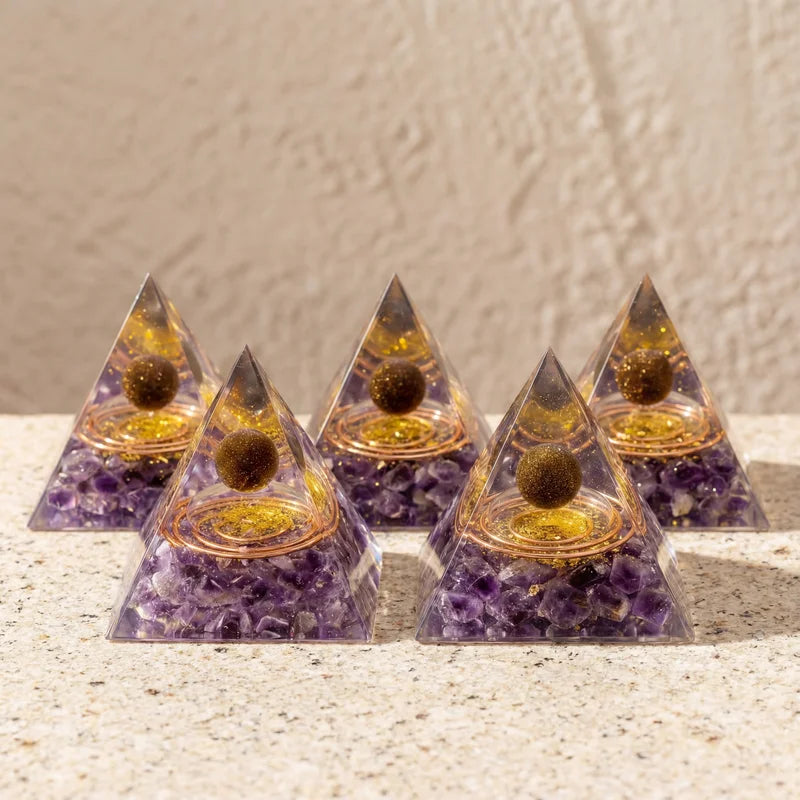 5 Orgonite Pyramids